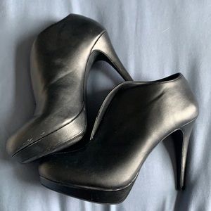 Black bootie high heels